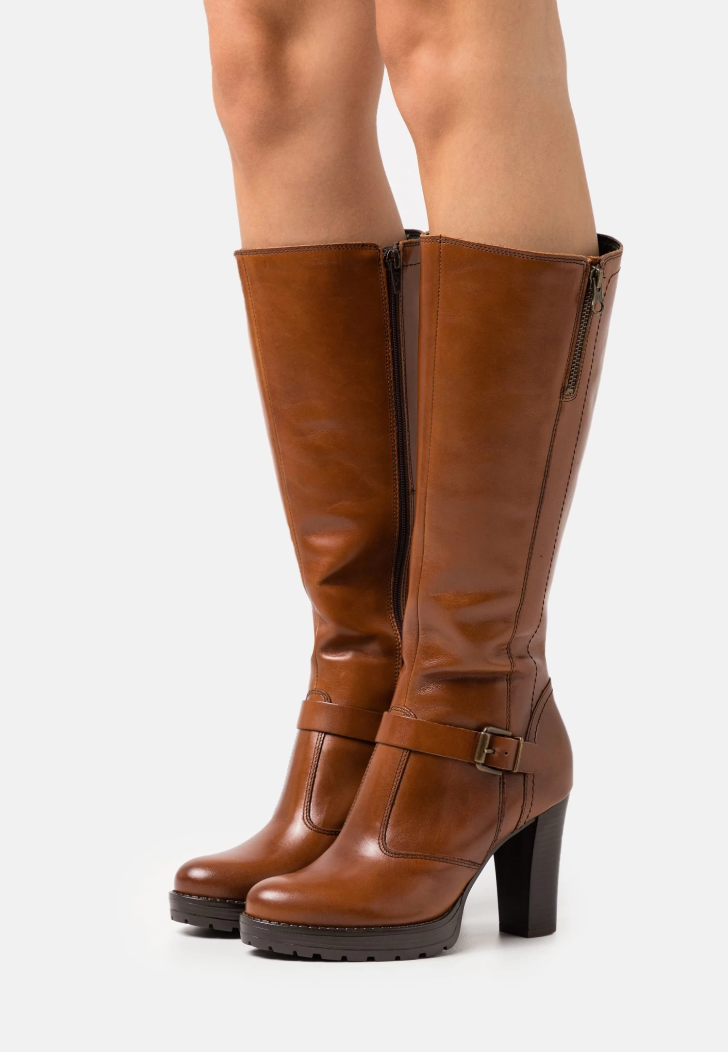 Pier One Leather - Bottes À Talons Hauts - Cognac 3 Pier One Leather - Bottes À Talons Hauts - Cognac