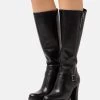 Pier One Leather - Bottes À Talons Hauts - Black -Pier One 10a0ad900540424489fa511dcaf51962