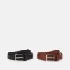 Pier One 2 Pack - Ceinture - Brown/Black -Pier One 3460666fa3784f91aa1eb7fe7aadcc06