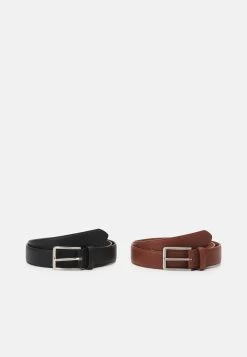 Pier One 2 Pack - Ceinture - Brown/Black