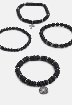 Pier One 4 Pack - Bracelet - Black 7 Pier One 4 Pack - Bracelet - Black -Pier One 38feea797ced458bb465001274f887e9