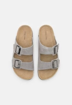 Pier One Leather Unisex - Chaussons - Grey -Pier One 6e172422b00e484a8ac21c5f565af9d6