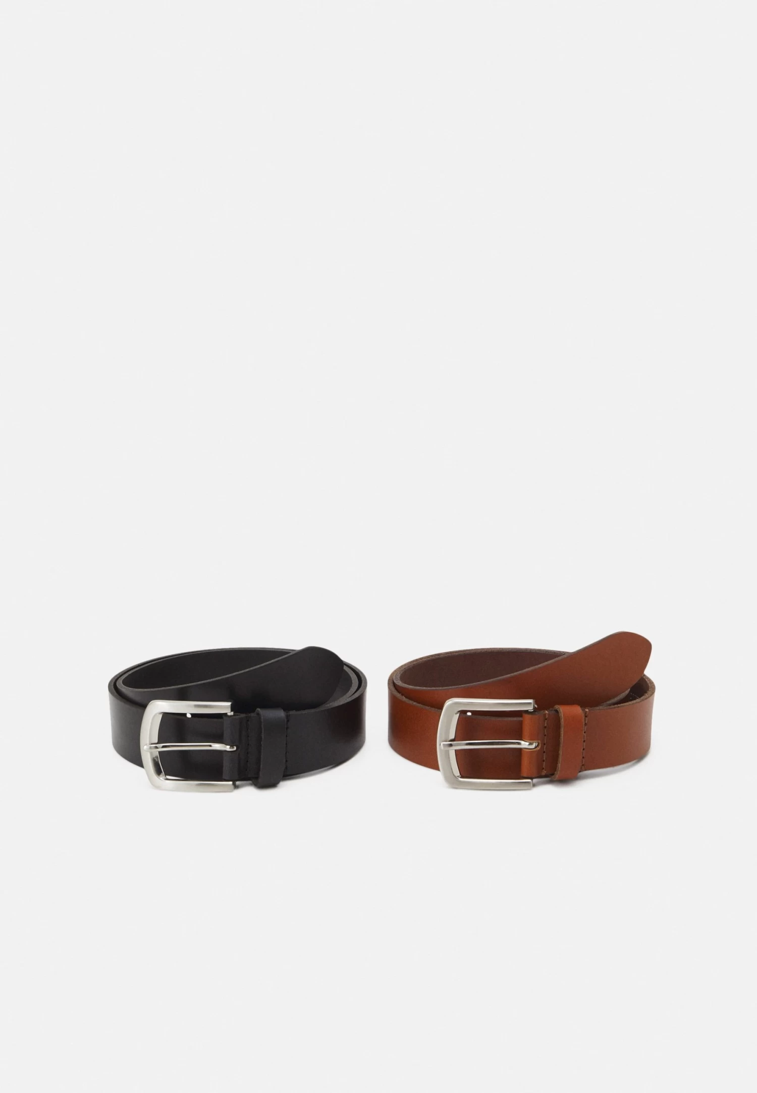 Pier One Leather 2 Pack - Ceinture - Cognac/Black 3 Pier One Leather 2 Pack - Ceinture - Cognac/Black