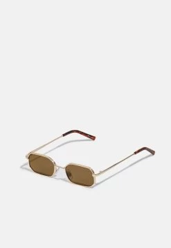 Pier One Unisex - Lunettes De Soleil - Gold-Coloured/Brown