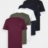 Pier One Unisex 5 Pack - T-Shirt Basique - White/Brown/Dark Blue -Pier One bd6151aea1784537a374fbb05bf4ae08