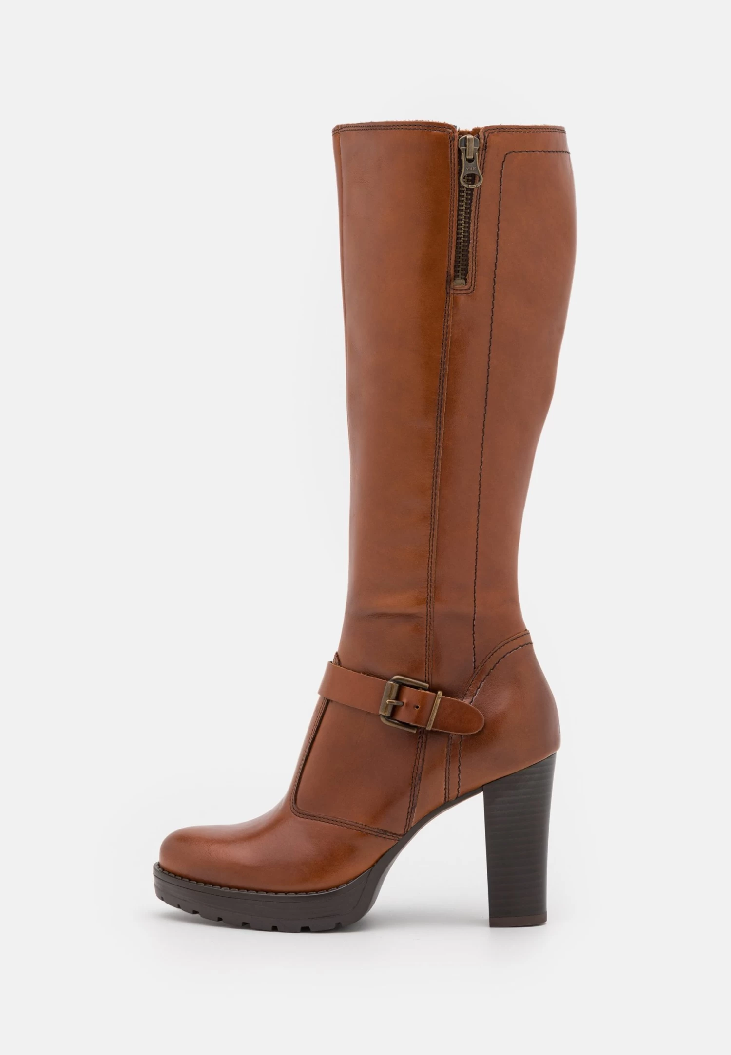 Pier One Leather - Bottes À Talons Hauts - Cognac 4 Pier One Leather - Bottes À Talons Hauts - Cognac – Image 2