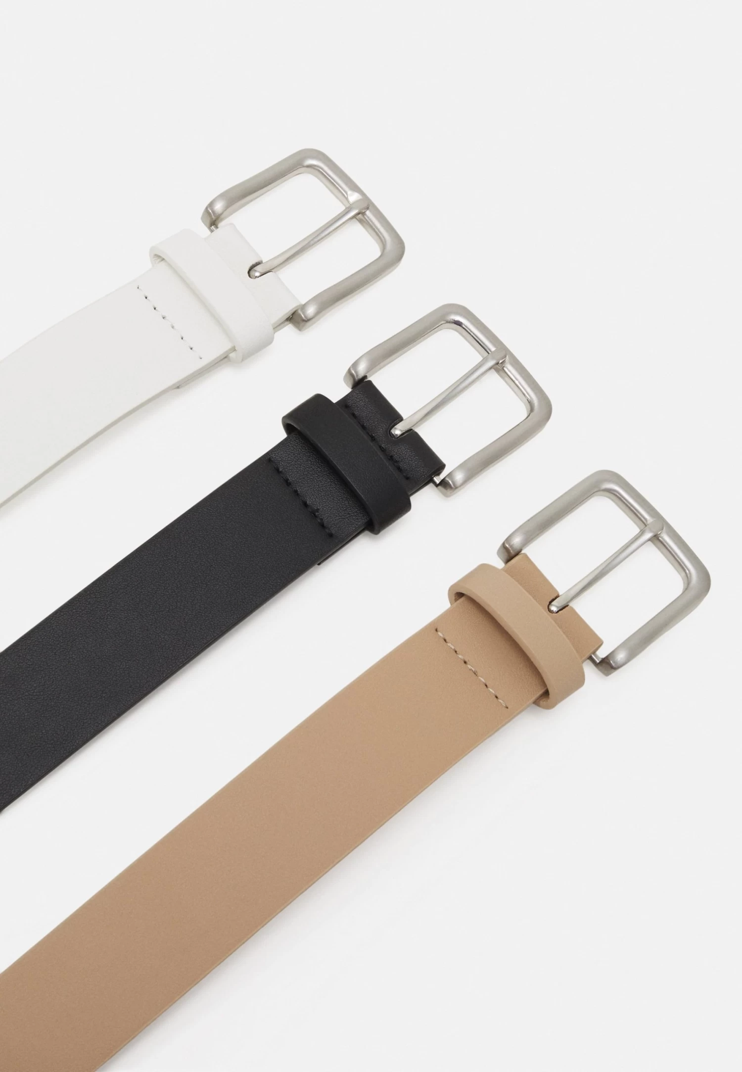 Pier One 3 Pack Unisex - Ceinture - Black/Beige/White 4 Pier One 3 Pack Unisex - Ceinture - Black/Beige/White – Image 2